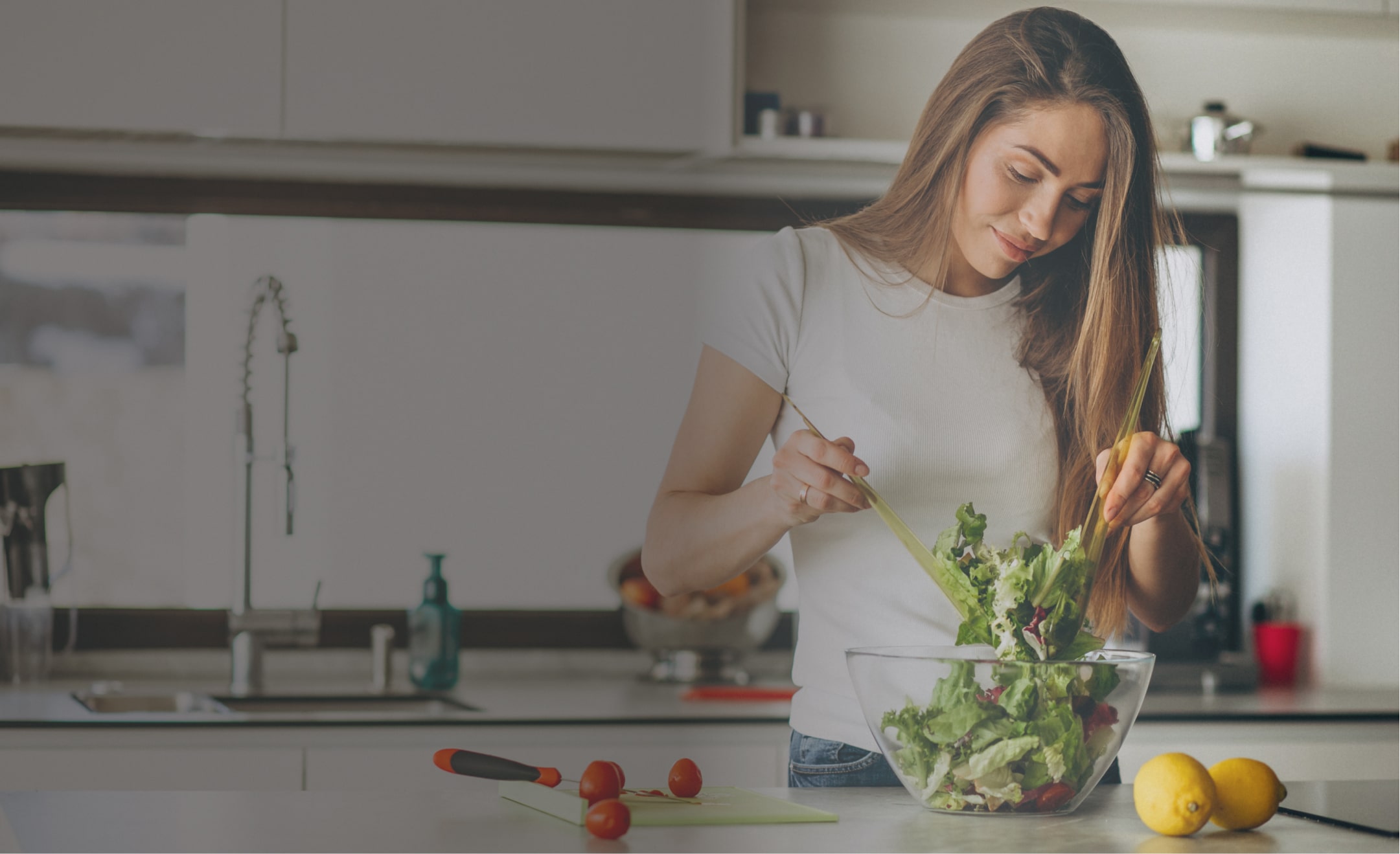 Nutritionist preparing healthy food